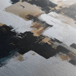 Abstract 1221 Canvas Art 16" x 16" / 40 x 40 cm / Black