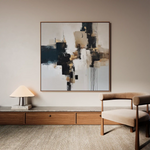 Abstract 1221 Canvas Art 60 x 60 cm / Black