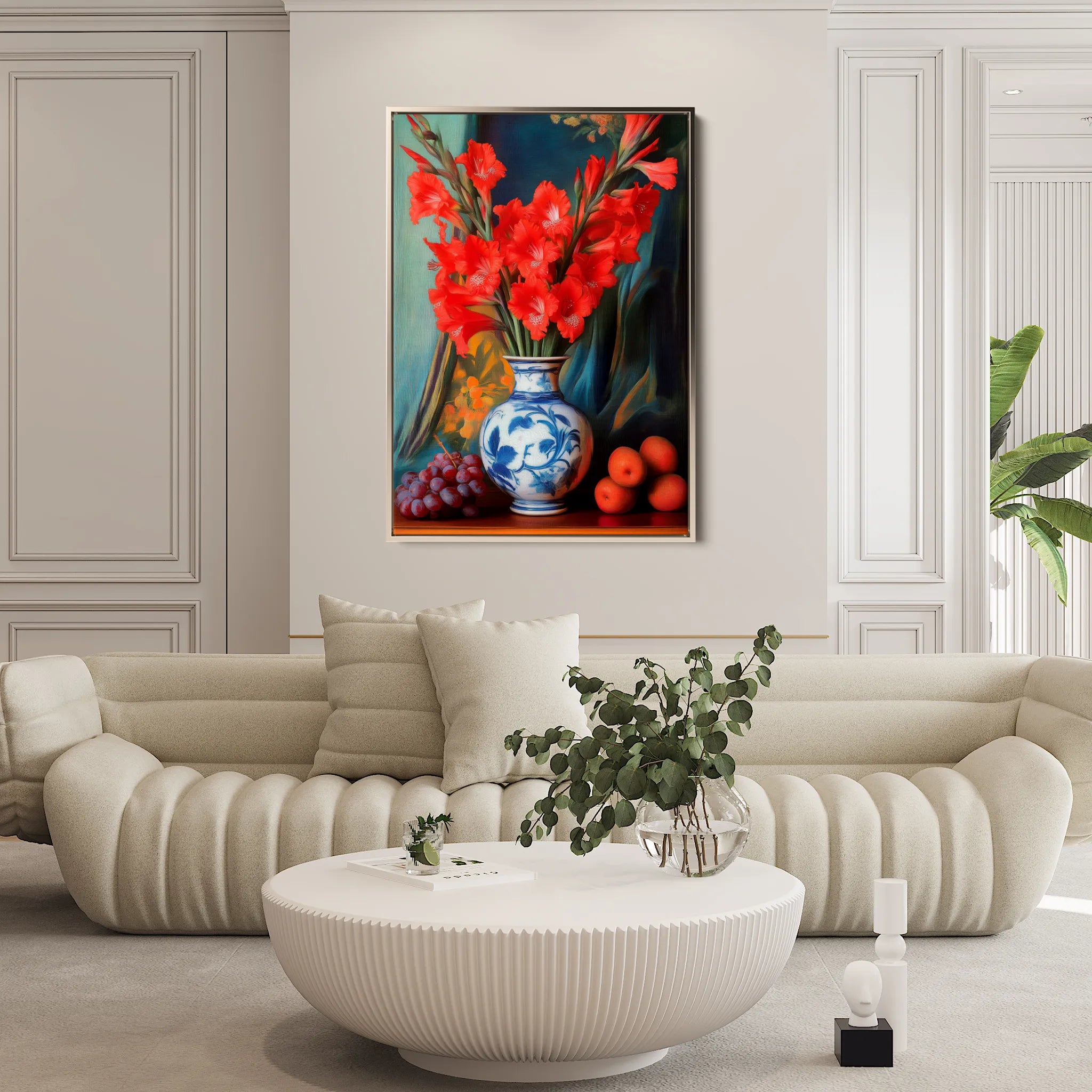 Floral 1221 Canvas Art 18" x 24" / 45 x 60 cm / Black