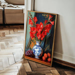 Floral 1221 Canvas Art 18" x 24" / 45 x 60 cm / Black