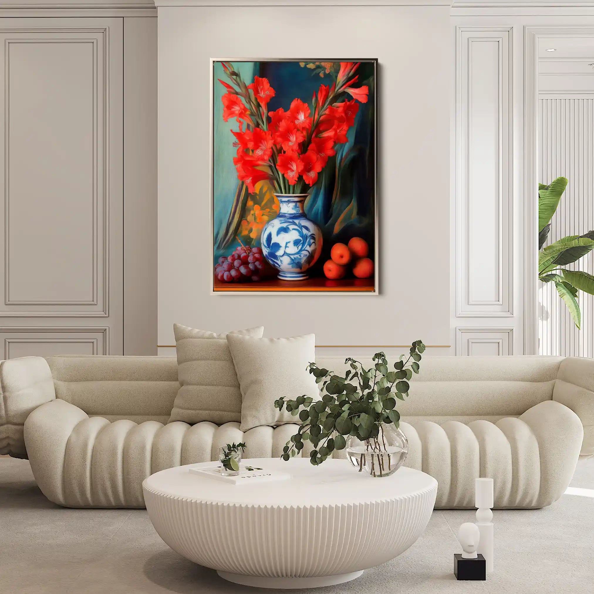 Floral 1221 Canvas Art 60 x 40 cm / Black