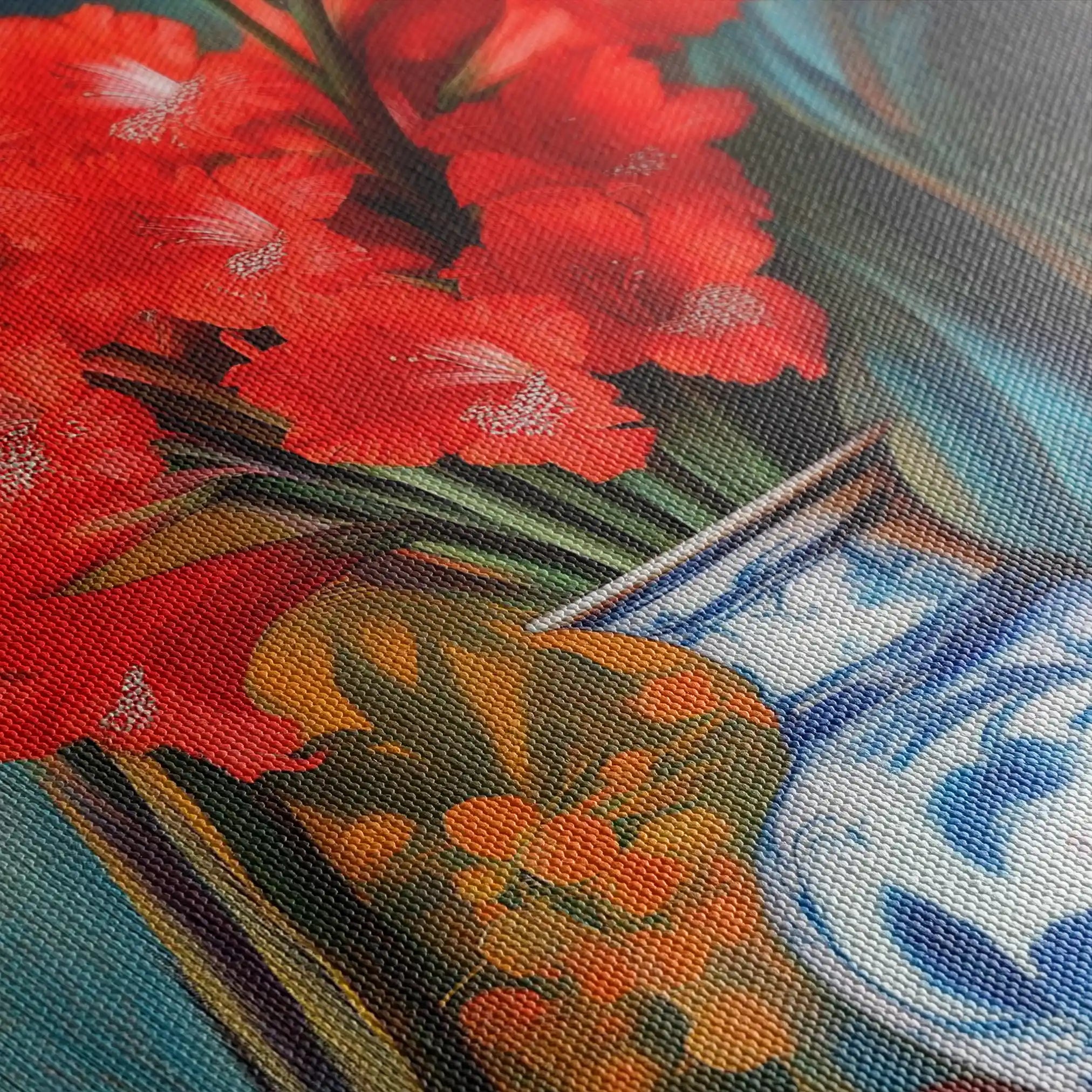 Floral 1221 Canvas Art 60 x 40 cm / Black