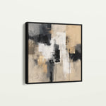 Abstract 1222 Canvas Art 16" x 16" / 40 x 40 cm / Black