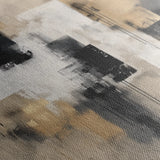 Abstract 1222 Canvas Art 16" x 16" / 40 x 40 cm / Black