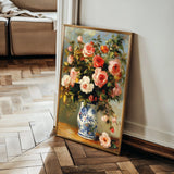Floral 1222 Canvas Art 18" x 24" / 45 x 60 cm / Black