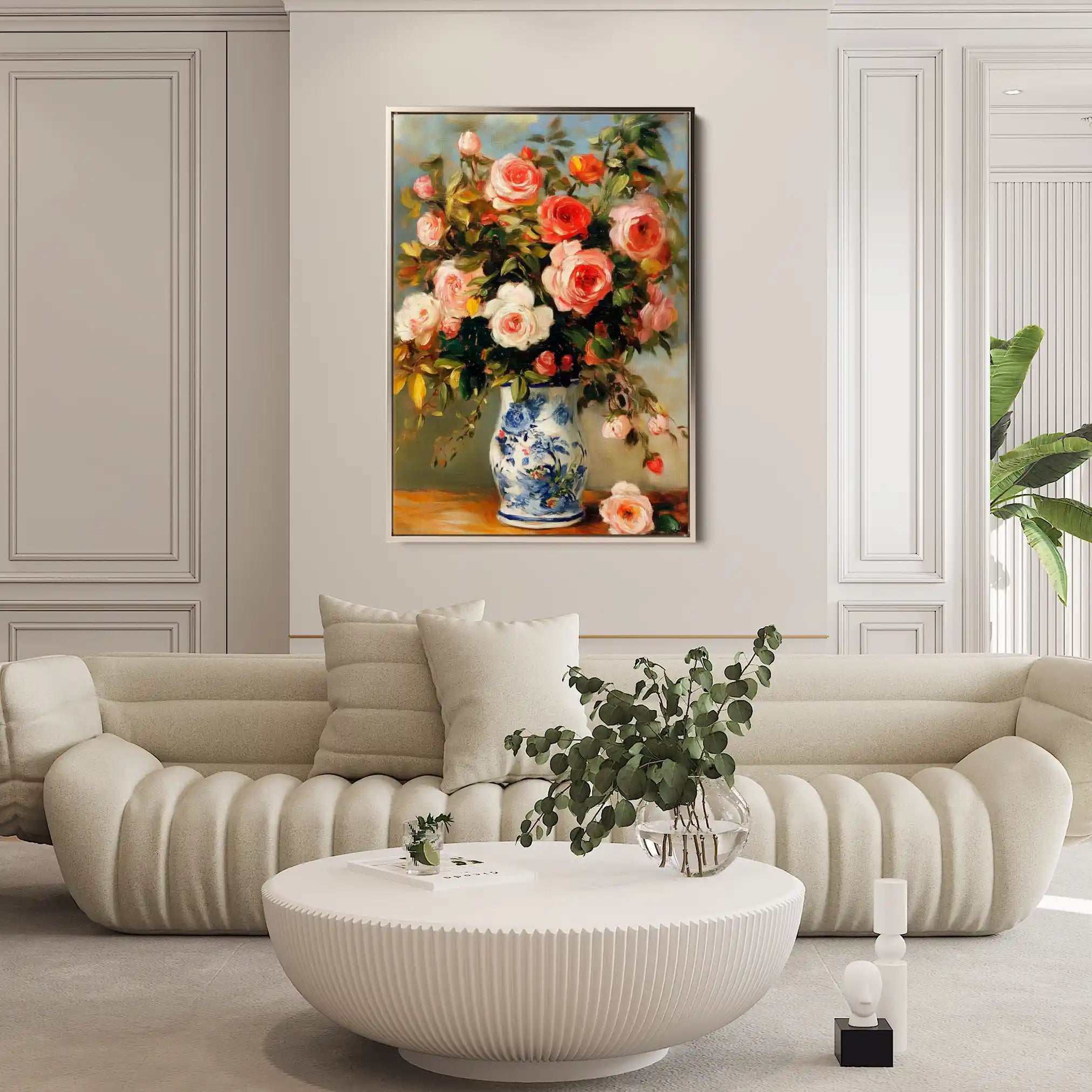 Floral 1222 Canvas Art 60 x 40 cm / Black