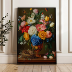 Floral 1223 Canvas Art 18" x 24" / 45 x 60 cm / Black