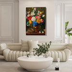 Floral 1223 Canvas Art 18" x 24" / 45 x 60 cm / Black