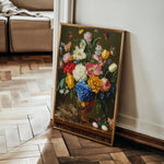 Floral 1223 Canvas Art 18" x 24" / 45 x 60 cm / Black