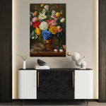 Floral 1223 Canvas Art 18" x 24" / 45 x 60 cm / Black