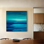 Abstract 1224 Canvas Art 16" x 16" / 40 x 40 cm / Black