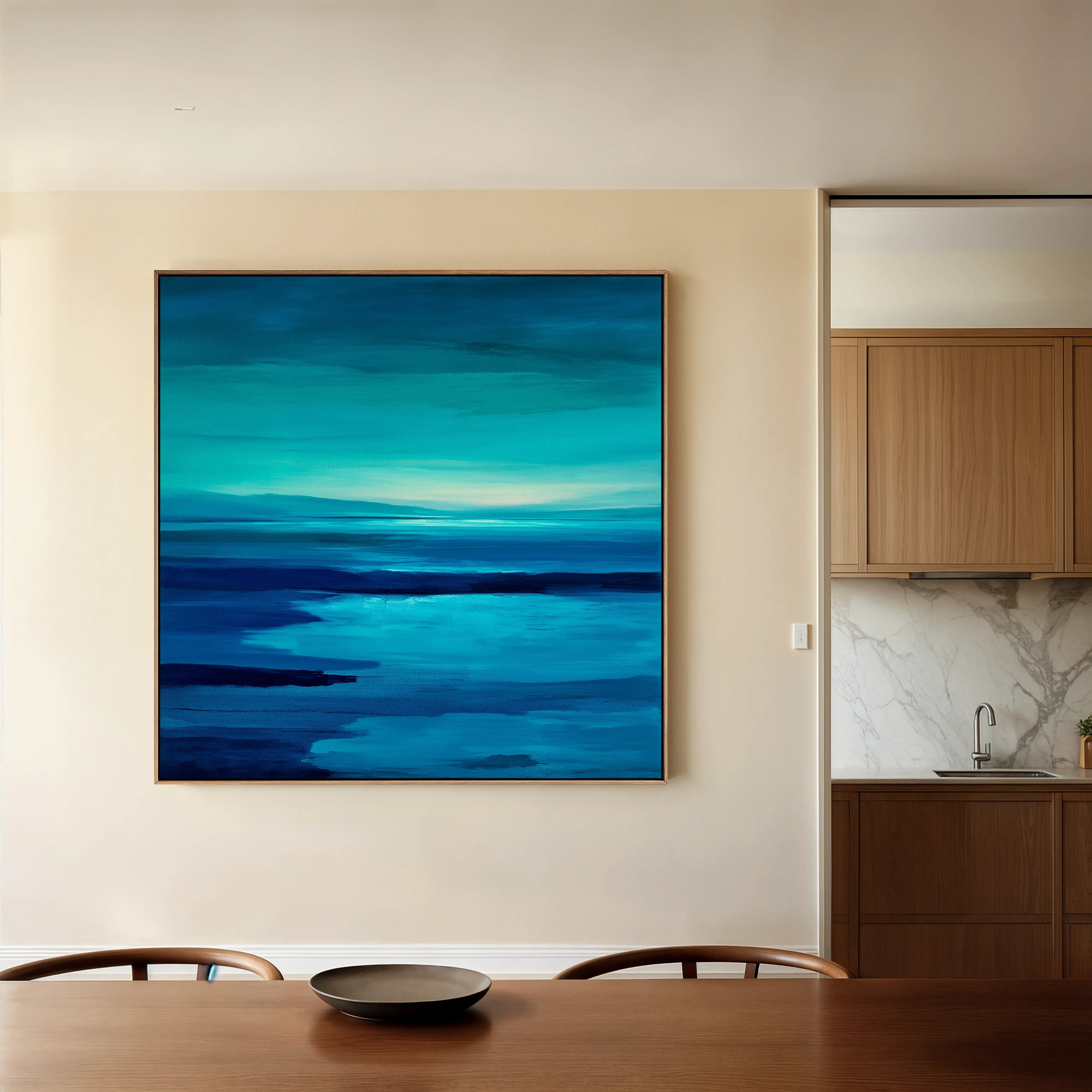 Abstract 1224 Canvas Art 16" x 16" / 40 x 40 cm / Black