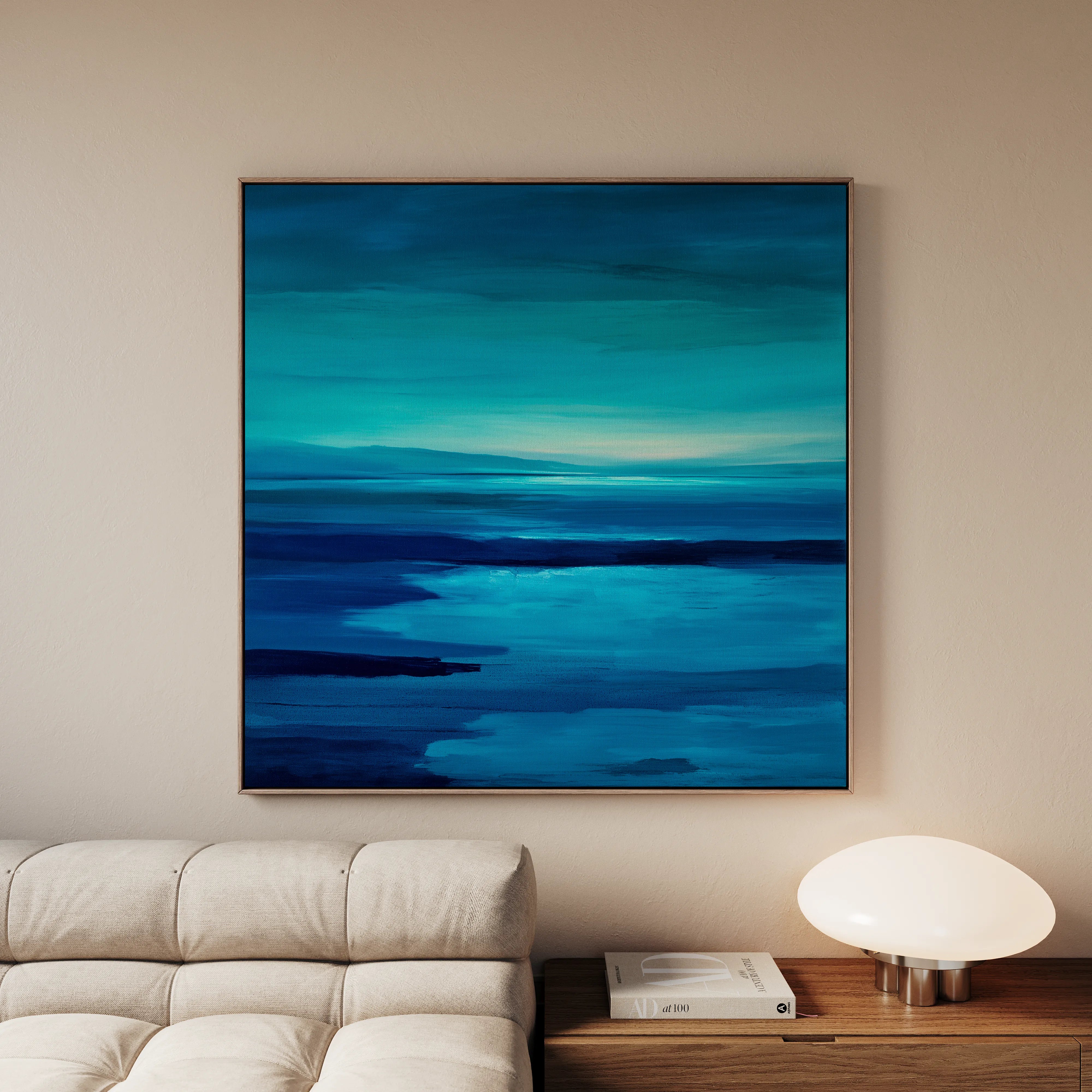 Abstract 1224 Canvas Art 16" x 16" / 40 x 40 cm / Black