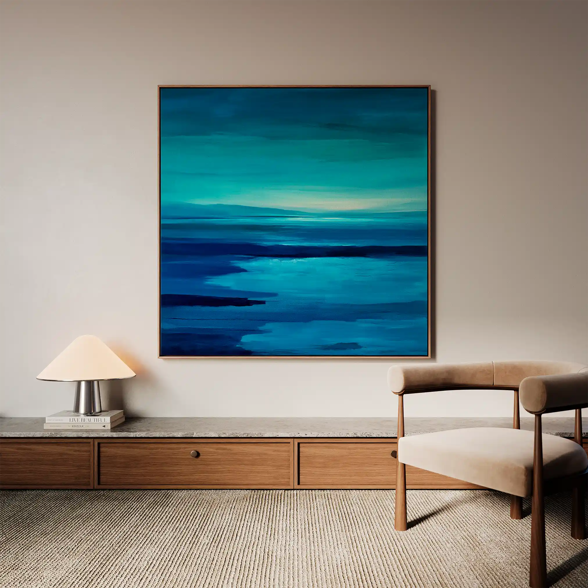 Abstract 1224 Canvas Art 60 x 60 cm / Black
