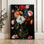 Floral 1224 Canvas Art 18" x 24" / 45 x 60 cm / Black