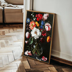 Floral 1224 Canvas Art 18" x 24" / 45 x 60 cm / Black