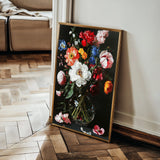 Floral 1224 Canvas Art 18" x 24" / 45 x 60 cm / Black