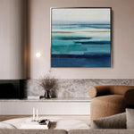 Abstract 1225 Canvas Art 16" x 16" / 40 x 40 cm / Black