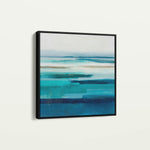 Abstract 1225 Canvas Art 16" x 16" / 40 x 40 cm / Black
