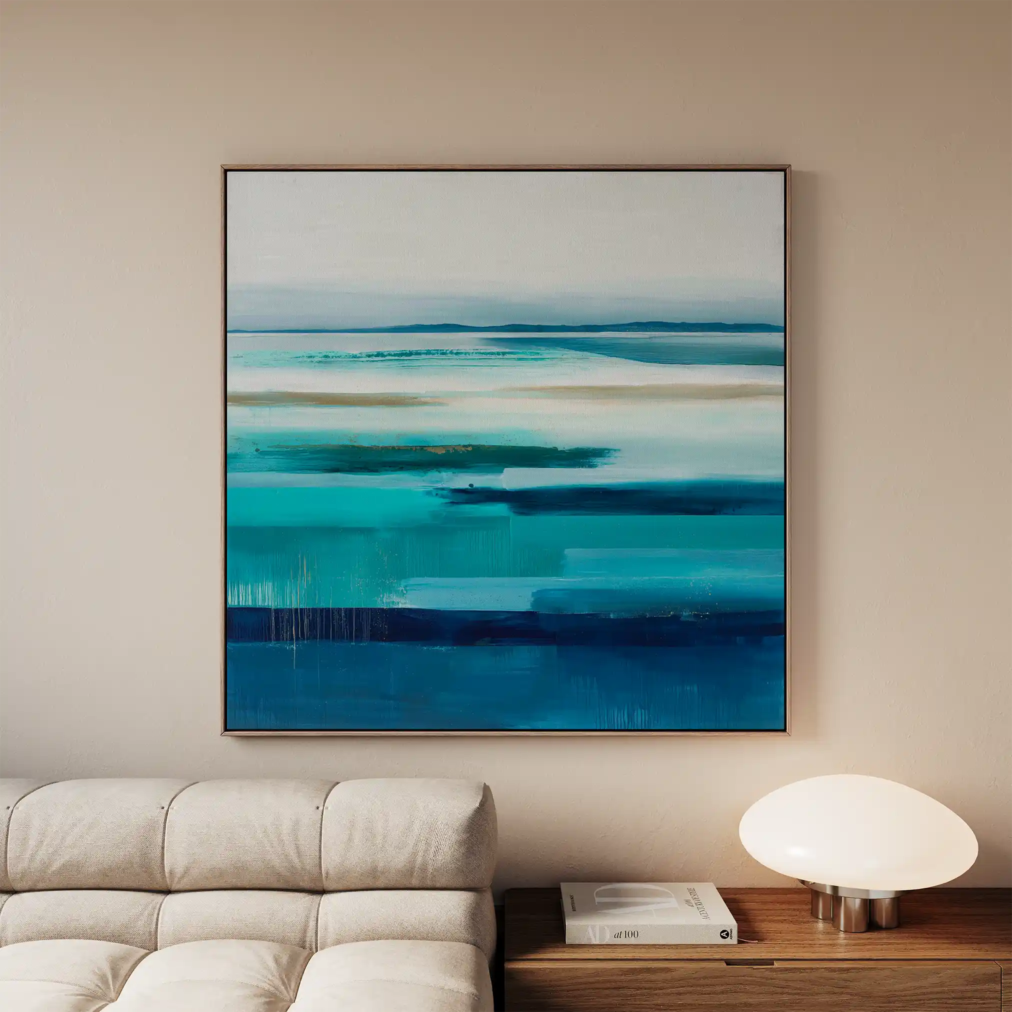 Abstract 1225 Canvas Art 60 x 60 cm / Black