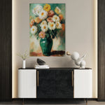 Floral 1225 Canvas Art 18" x 24" / 45 x 60 cm / Black