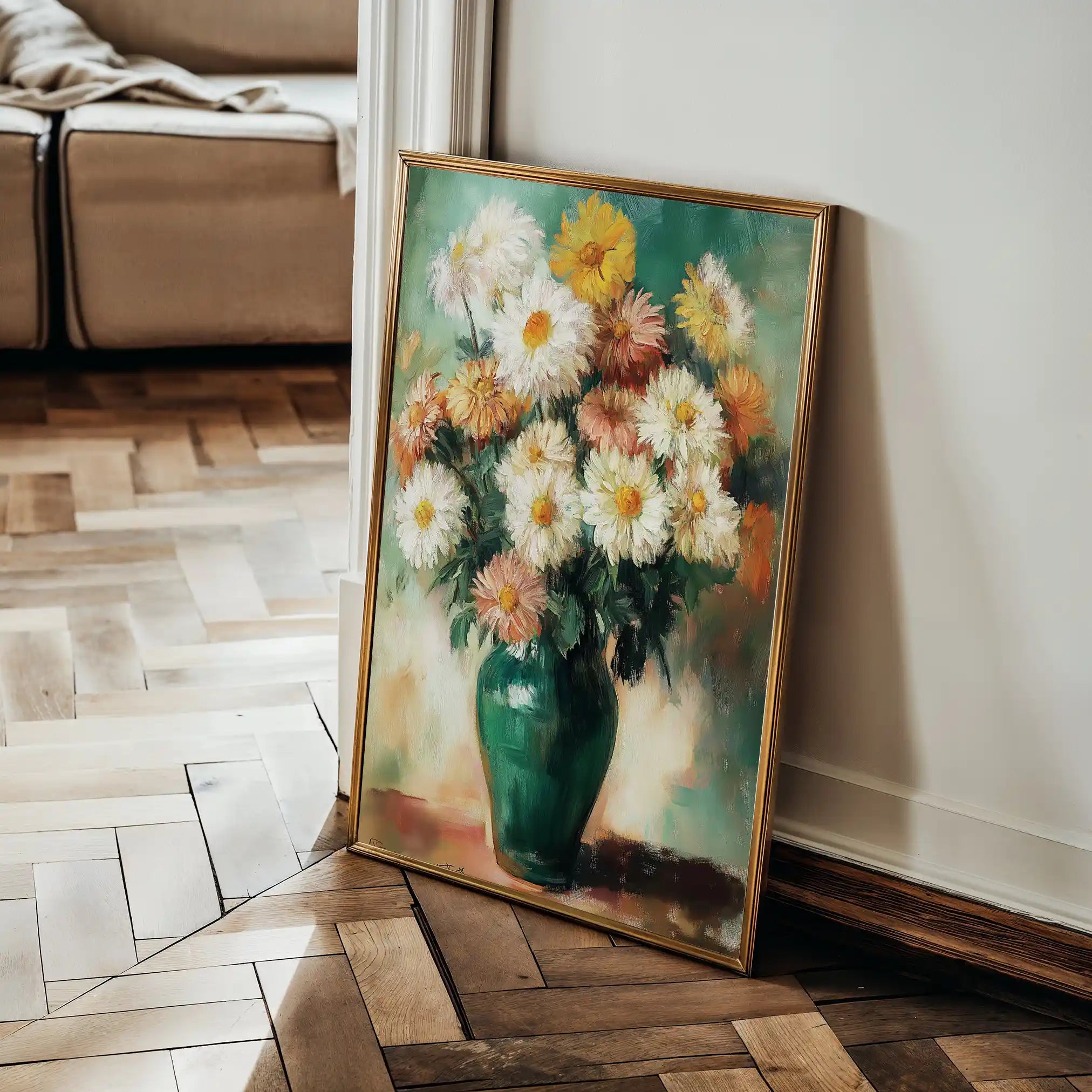 Floral 1225 Canvas Art 60 x 40 cm / Black