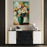Floral 1225 Canvas Art 60 x 40 cm / Black