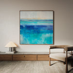 Abstract 1226 Canvas Art 16" x 16" / 40 x 40 cm / Black