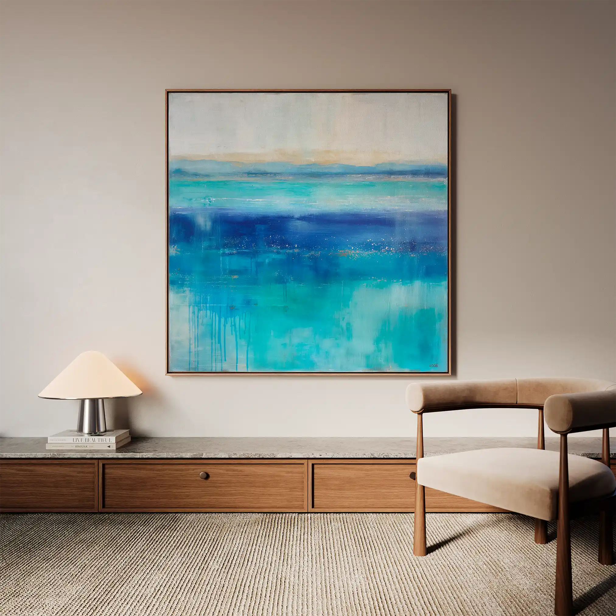 Abstract 1226 Canvas Art 60 x 60 cm / Black