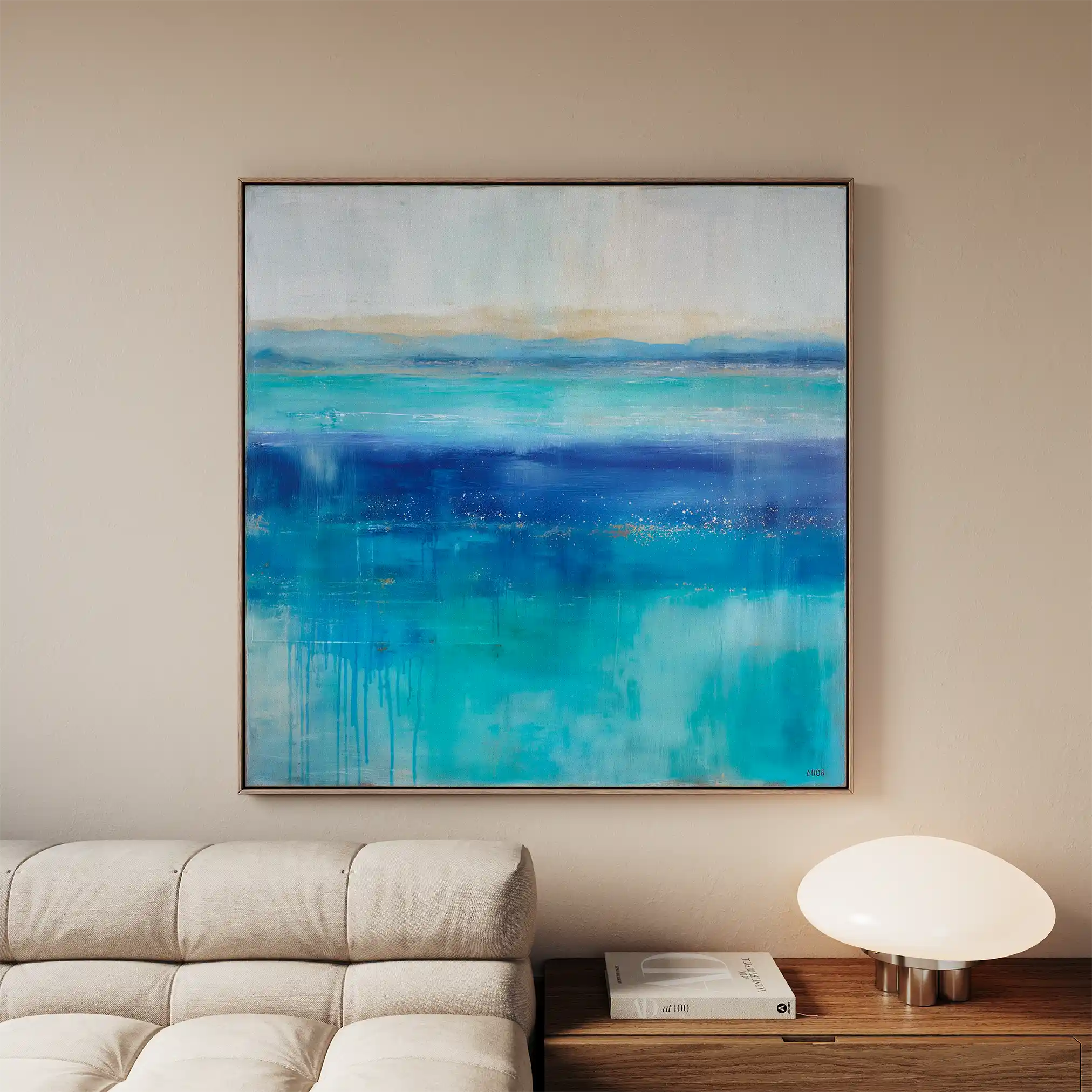 Abstract 1226 Canvas Art 60 x 60 cm / Black