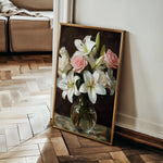 Floral 1226 Canvas Art 18" x 24" / 45 x 60 cm / Black