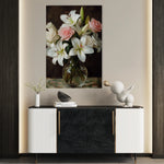 Floral 1226 Canvas Art 18" x 24" / 45 x 60 cm / Black