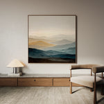 Abstract 1227 Canvas Art 16" x 16" / 40 x 40 cm / Black