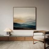 Abstract 1227 Canvas Art 16" x 16" / 40 x 40 cm / Black