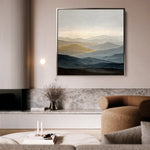 Abstract 1227 Canvas Art 16" x 16" / 40 x 40 cm / Black