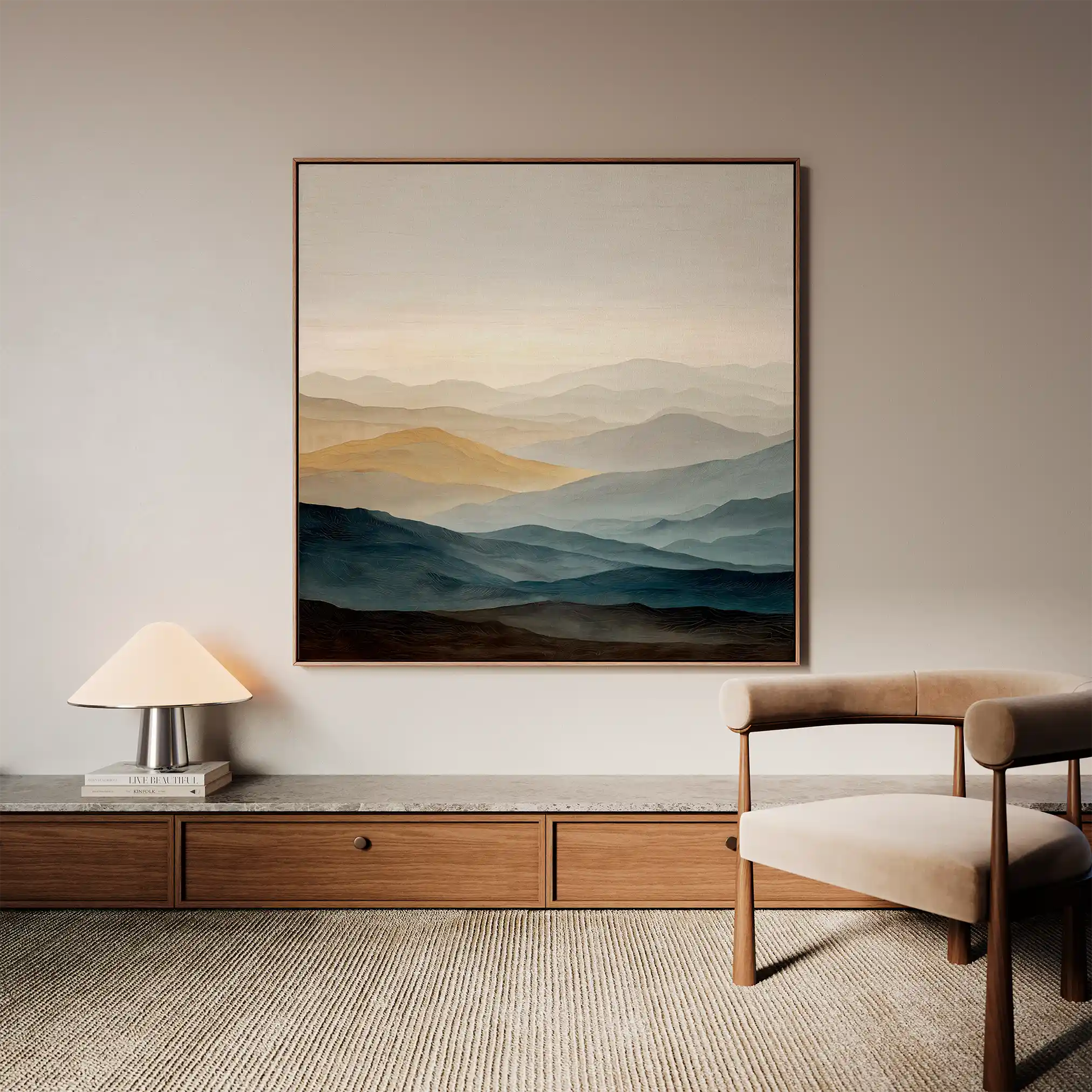 Abstract 1227 Canvas Art 60 x 60 cm / Black