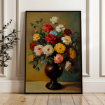Floral 1227 Canvas Art 18" x 24" / 45 x 60 cm / Black