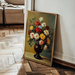 Floral 1227 Canvas Art 18" x 24" / 45 x 60 cm / Black