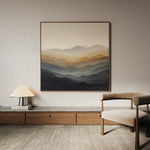 Abstract 1228 Canvas Art 16" x 16" / 40 x 40 cm / Black