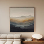 Abstract 1228 Canvas Art 16" x 16" / 40 x 40 cm / Black