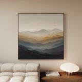 Abstract 1228 Canvas Art 16" x 16" / 40 x 40 cm / Black
