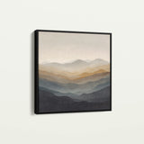 Abstract 1228 Canvas Art 16" x 16" / 40 x 40 cm / Black