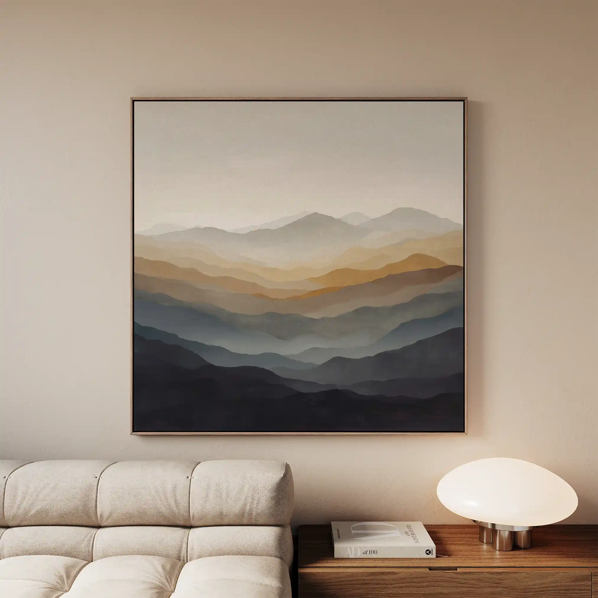 Abstract 1228 Canvas Art 60 x 60 cm / Black