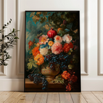 Floral 1228 Canvas Art 18" x 24" / 45 x 60 cm / Black