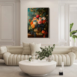 Floral 1228 Canvas Art 18" x 24" / 45 x 60 cm / Black