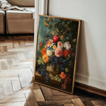 Floral 1228 Canvas Art 18" x 24" / 45 x 60 cm / Black