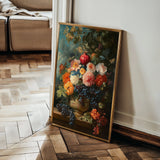 Floral 1228 Canvas Art 18" x 24" / 45 x 60 cm / Black