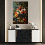 Floral 1228 Canvas Art 18" x 24" / 45 x 60 cm / Black