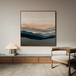 Abstract 1229 Canvas Art 16" x 16" / 40 x 40 cm / Black