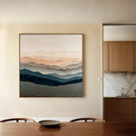 Abstract 1229 Canvas Art 16" x 16" / 40 x 40 cm / Black